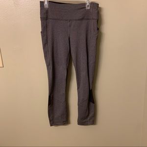 Lululemon leggings black and grey 7/8 length size 4